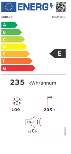 Gorenje kombi hűtő RK6192ES4            205+109l