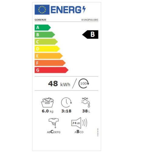 Gorenje W1NGPI61SBS elöltöltős keskeny mosógép