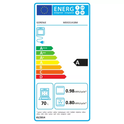 Gorenje MEKS5141BM Kombinált tűzhely, A energiaosztály (MEKS5141BM)