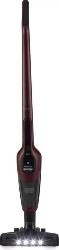 Gorenje SVC216100FSIIR akkumulátoros kézi porszívó, bordó, LED világítás, összecsukható, 21.6 V Li-ion