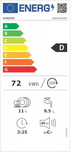 Gorenje GS541D10W Mosogatógép