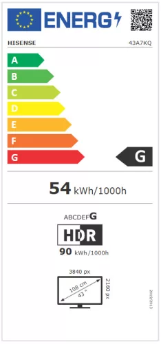 Hisense 43A7KQ 4K UHD Smart QLED televízió
