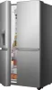 HISENSE RS818N4TIE Víz- és jégadagolós Side by Side hűtőszekrény | 632 Liter, Inox