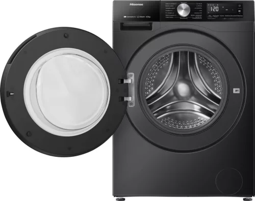 Hisense WD3S8043BB3 elöltöltős mosó-szárítógép, fekete, gőzprogram, 8/5kg, 1400 f/p, kondenzációs