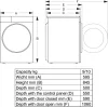 HISENSE WF3S9043BW3 Elöltöltős mosógép, 9 kg kapacitás