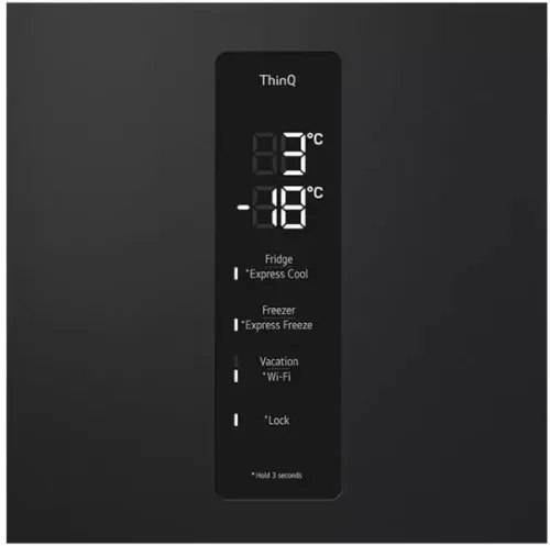 LG GBV5150DEP alulfagyasztós hűtőszekrény 344L, fekete