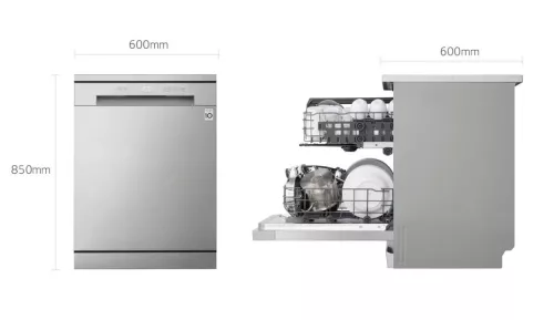 LG DF142FV QuadWash Mosogatógép 14 terítékes, Ezüst