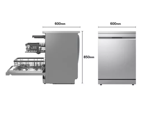 LG DF375HVS Gőzös Mosogatógép QuadWash, TrueSteam, Automatikus ajtónyitás, 14 teríték, ThinQ , WiFi