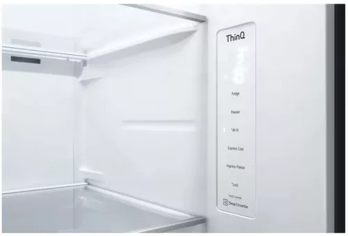 LG GSVV80PYLL InstaView Side-by-Side hűtőszekrény 655L, DoorCooling+, ThinQ WiFi