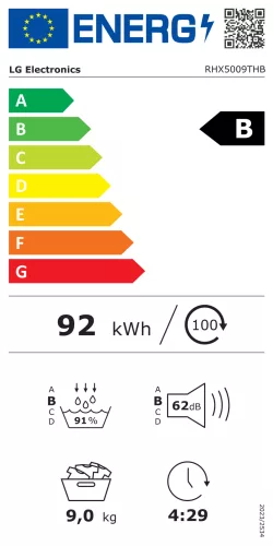 LG RHX5009THB Hőszivattyús szárítógép 9kg