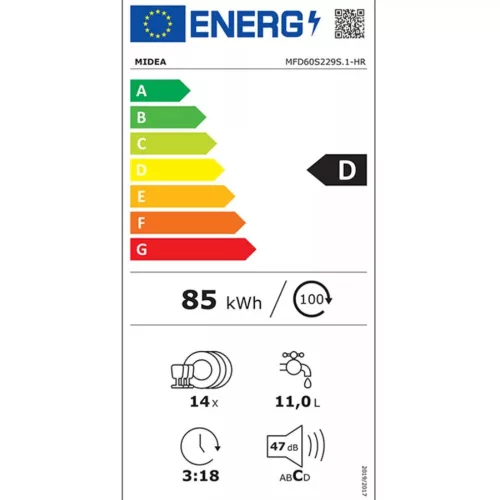 Midea  MFD60S229S-HR  14terit.mosogatógép