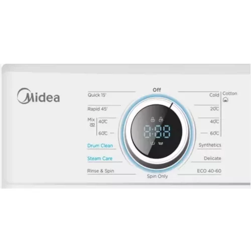 MIDEA MF100T80B/W-HU Mosógép felültöltős keskeny 8 kg A fehér (MF100T80B/W-HU)