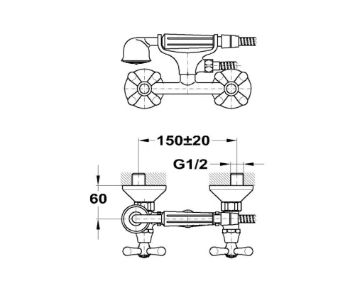 Mofém Treff zuhany csaptelep, kézizuhannyal (143-0006-00)