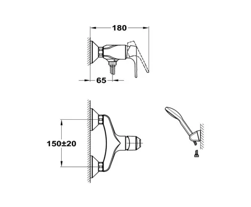 MOFÉM JUNIOR EVO zuhany csaptelep zuhanyszettel  153-0047-00