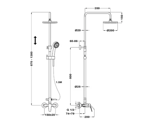MOFÉM Jun. EVO zuhanyrendszer+csaptelep  153-0048-00