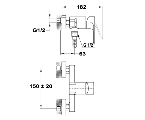 MOFÉM Trend Plus zuhany csaptelep zuhanyszettel153-1501-00