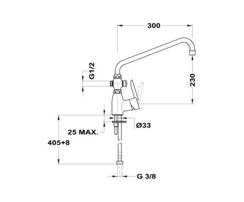 MOFÉM Mambo5 kád-mosdó (KMT) csaptelep zuhanyszettel 155-0044-00
