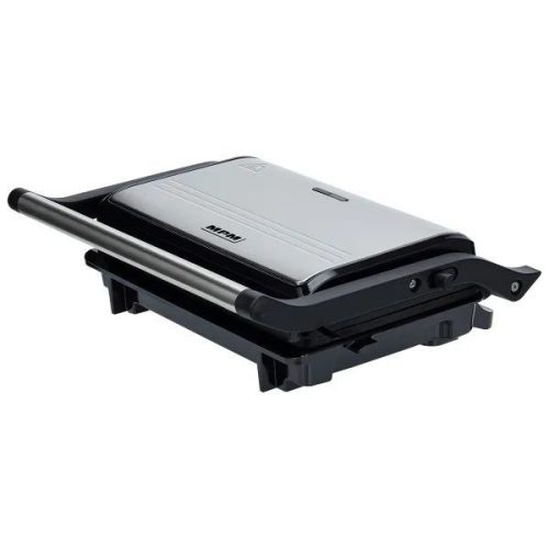 MPM MGR-13 1000 W, 667 cm2 grillezési terület, 23 x 14.5 cm Fekete-Inox elektromos panini grill