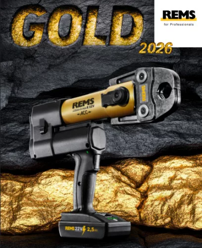 REMS Akku-Press E 22V ACC (limitált GOLD kiadás) + Ajándék (REMS pulóver)