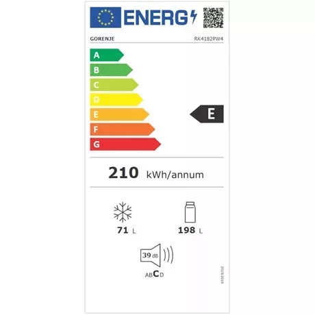 Gorenje RK4182PW4 Alulfagyasztós kombinált hűtőszekrény