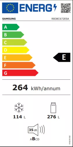 Samsung RB38C672ESA/EF alulfagyasztós hűtőszekrény