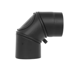 Cox.Füstcső könyök 160 /90°fekete FK16ST