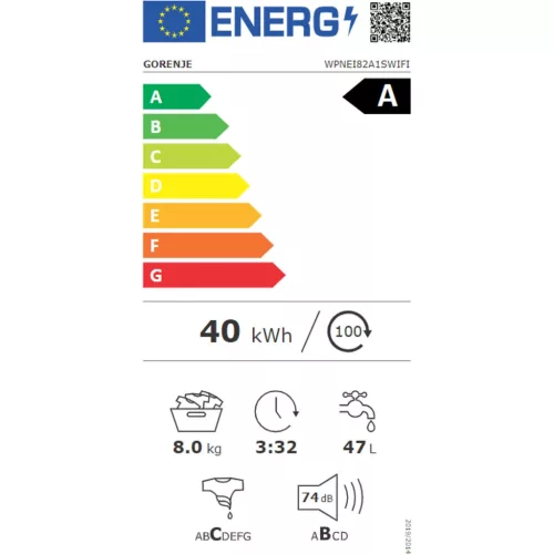 Gorenje WPNEI82A1SWIFI elöltöltős mosógép 8kg