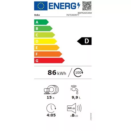 Beko MOSOGATÓGÉP 15 TERÍTÉK BDFN26530W