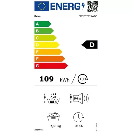 Beko SZÁRÍTÓGÉP HŐSZIVATTYÚS BM3T37239WBB