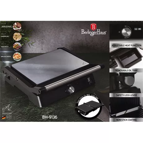 Berlinger Haus ELEKTROMOS GRILL, ROZSDAMENTES ACÉL BH/9136