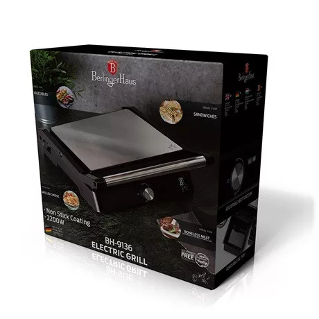 Berlinger Haus ELEKTROMOS GRILL, ROZSDAMENTES ACÉL BH/9136