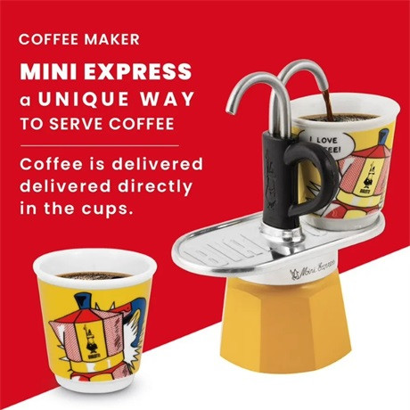 Bialetti KÁVÉFŐZŐ KOTYOGÓS 2 SZEMÉLYES SZETT 1405/MR MINI EXPRESS