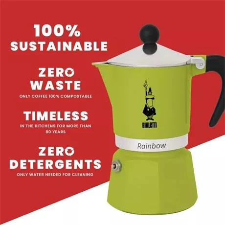 Bialetti KÁVÉFŐZŐ KOTYOGÓS 3 SZEMÉLYES 4972 RAINBOW