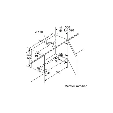 Bosch PÁRAELSZÍVÓ BEÉPÍTHETŐ DFS067A51
