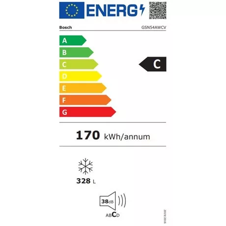 Bosch FAGYASZTÓSZEKRÉNY 7 REKESZ, 328 L, NO FROST GSN54AWCV