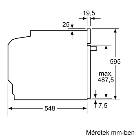 Bosch SÜTŐ BEÉPÍTHETŐ ELEKTROMOS HBA534BW3