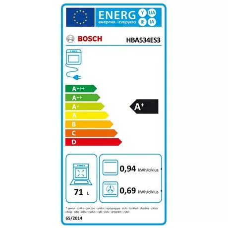 Bosch SÜTŐ BEÉPÍTHETŐ ELEKTROMOS HBA534ES3