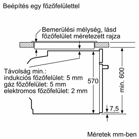 Bosch SÜTŐ BEÉPÍTHETŐ GŐZ FUNKCIÓVAL HRG272EB3
