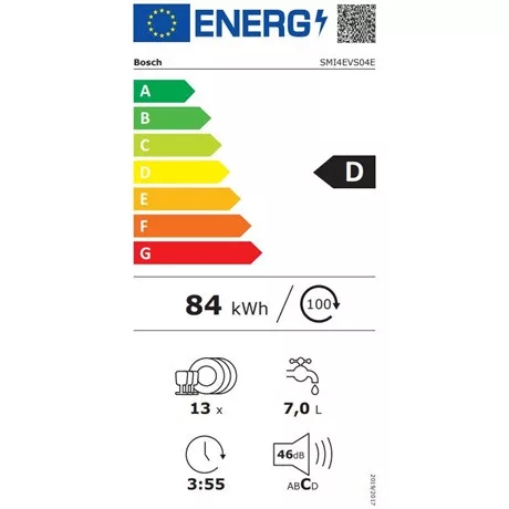 Bosch MOSOGATÓGÉP BEÉPÍTHETŐ 13 TERÍTÉK SMI4EVS04E