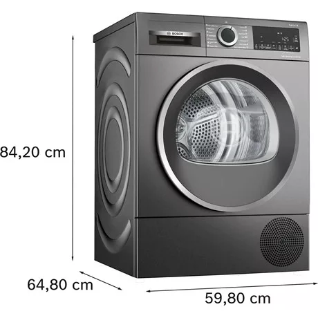 Bosch SZÁRÍTÓGÉP HŐSZIVATTYÚS KONDENZÁCIÓS 9KG WQG245DREU