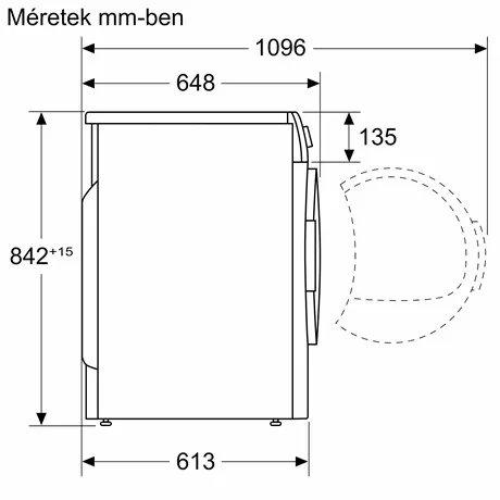 Bosch SZÁRÍTÓGÉP HŐSZIVATTYÚS KONDENZÁCIÓS 9KG WQG245DREU