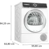 Bosch SZÁRÍTÓGÉP HŐSZIVATTYÚS KONDENZÁCIÓS 9KG WQH246D3BY