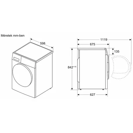 Bosch SZÁRÍTÓGÉP HŐSZIVATTYÚS KONDENZÁCIÓS 9KG WRB247CEBY