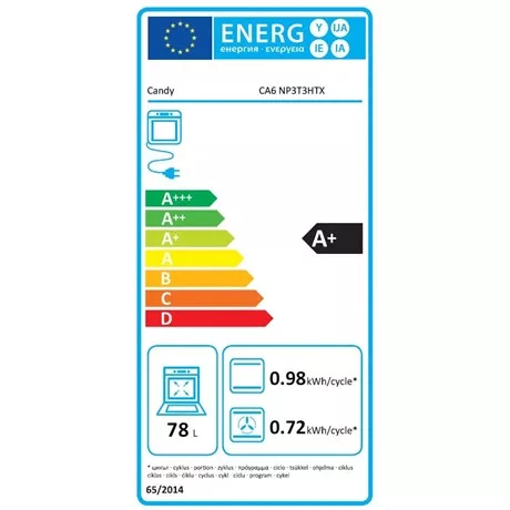 Candy SÜTŐ BEÉPÍTHETŐ ELEKTROMOS CA6 NP3T3HTX