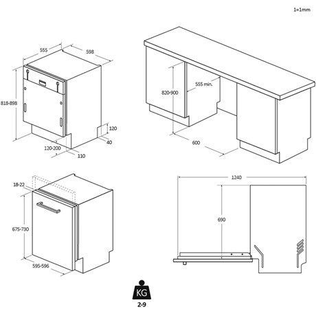 Candy MOSOGATÓGÉP BEÉPÍTHETŐ 13 TERÍTÉK CI 3E7L0W2