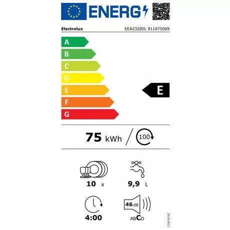Electrolux MOSOGATÓGÉP BEÉPÍTHETŐ 10 TERÍTÉK EEA23200L