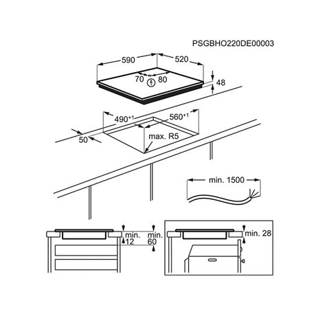 Electrolux FŐZŐLAP  BEÉPÍTHETŐ INDUKCIÓS LIB60420CK