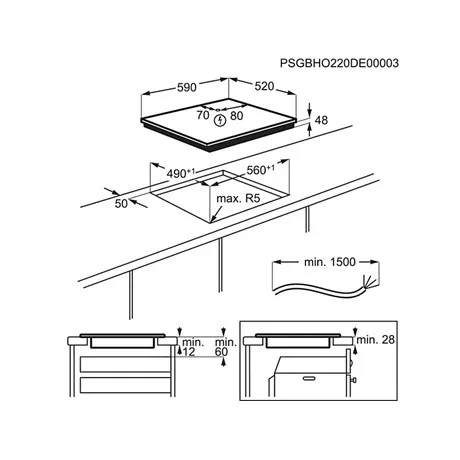 Electrolux FŐZŐLAP  BEÉPÍTHETŐ INDUKCIÓS LIB60420CK