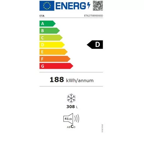 Eta FAGYASZTÓLÁDA 308L D ENERGIAOSZTÁLY 275890000D