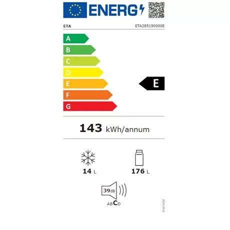 Eta HŰTŐ EGYAJTÓS FAGYASZTÓREKESSZEL 190 L 285190000E